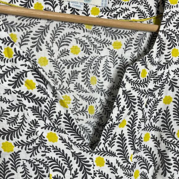 Boden Floral Linen Dress Women Size 10L - Picture 5 of 7